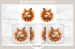 Fall Bunny Animal v4 Mug Wrap Sublimation Product Image 1