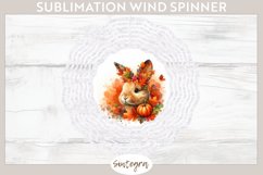 Fall Bunny Animal v7 Wind Spinner Sublimation Product Image 1