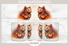 Fall Cat Animal v4 Mug Wrap Sublimation Product Image 1
