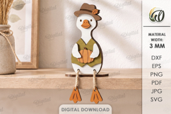 3D Fall Stand Laser Cut. Standing Decor. Goose SVG Product Image 1