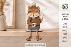3D Fall Stand Laser Cut. Standing Decor. Fox SVG Product Image 1