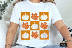 Retro Fall Checkered Pumpkin PNG Product Image 3
