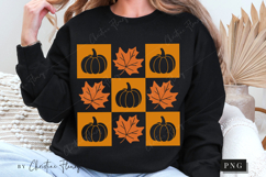 Retro Fall Checkered Pumpkin PNG Product Image 6