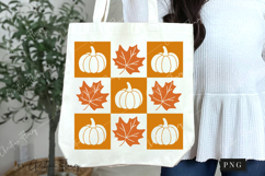 Retro Fall Checkered Pumpkin PNG Product Image 7
