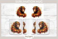 Fall Chimpanzee Animal v2 Mug Wrap Sublimation Product Image 1