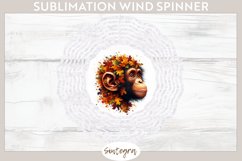 Fall Chimpanzee Animal v7 Wind Spinner Sublimation Product Image 1