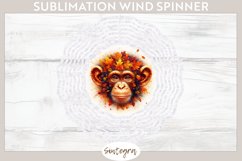 Fall Chimpanzee Animal v8 Wind Spinner Sublimation Product Image 1