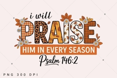 Fall Christian PNG, Floral Thanksgiving Png, Bible Verse png Product Image 1
