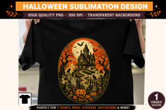 Haunted House Halloween PNG | Vintage Haunted Mansion Sublim Product Image 1