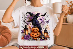 Halloween png ,4 Vintage Gothic Halloween T-Shirt Design Product Image 5