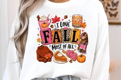 Fall Collage Pink Leopard Autumn PNG Sublimation Design Product Image 2