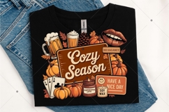 Retro Fall Collage Sublimation PNG, Fall Pumpkin Sublimation Product Image 5