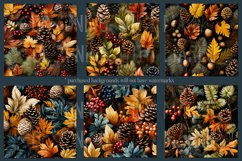 Autumn Season Seamless, Fall Season Leaf Pine Cones Patterns Product Image 3