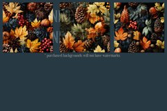 Autumn Season Seamless, Fall Season Leaf Pine Cones Patterns Product Image 6
