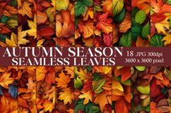 Autumn Season Seamless, Fall Season Seamless Leaf Patterns Product Image 1