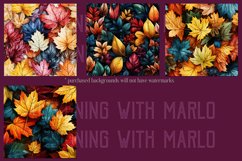 Autumn Season Seamless, Fall Season Seamless Leaf Patterns Product Image 5