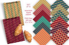 Fall Colors Seamless Patterned Papers 12 PNG