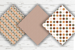Fall Digital Paper, Earth Nature Tones Seamless Patterns Product Image 2