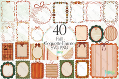 Fall Coquette Frame SVG PNG Bundle Product Image 1