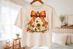 Fall Coquette Pumpkin Png, Brushstroke Pumpkin Png Product Image 2