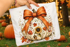 Fall Coquette Pumpkin Png, Brushstroke Pumpkin Png Product Image 3