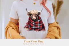 Fall Cow Sublimation Png Plaid Sublimation Cow Clipart 
