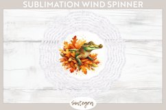 Fall Crocodile Animal v1 Wind Spinner Sublimation Product Image 1