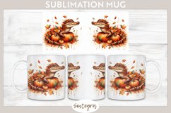 Fall Crocodile Animal v4 Mug Wrap Sublimation Product Image 1