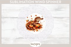 Fall Crocodile Animal v4 Wind Spinner Sublimation Product Image 1