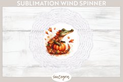 Fall Crocodile Animal v7 Wind Spinner Sublimation Product Image 1