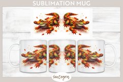 Fall Crocodile Animal v8 Mug Wrap Sublimation Product Image 1