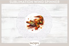Fall Crocodile Animal v8 Wind Spinner Sublimation Product Image 1