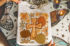 Fall Cross PNG, Pumpkin PNG, Autumn Png, Thanksgiving PNG Product Image 3