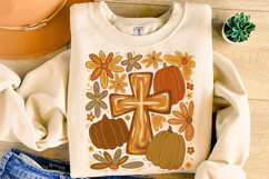 Fall Cross PNG, Pumpkin PNG, Autumn Png, Thanksgiving PNG Product Image 4