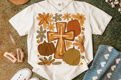 Fall Cross PNG, Pumpkin PNG, Autumn Png, Thanksgiving PNG Product Image 5