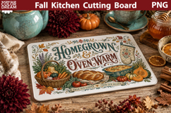 Autumn Kitchen Board | Fall Cutting Board Sublimation Product Image 1