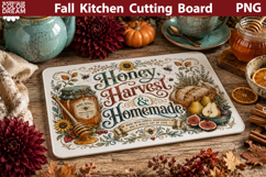Autumn Kitchen Board | Fall Cutting Board Sublimation Product Image 1