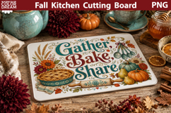 Autumn Kitchen Board | Fall Cutting Board Sublimation Product Image 1