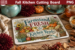 Autumn Kitchen Board | Fall Cutting Board Sublimation Product Image 1