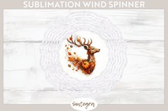 Fall Deer Animal v4 Wind Spinner Sublimation Product Image 1