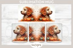 Fall Dog Animal v1 Mug Wrap Sublimation Product Image 1