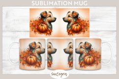 Fall Dog Animal v2 Mug Wrap Sublimation Product Image 1