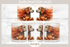 Fall Dog Animal v3 Mug Wrap Sublimation Product Image 1