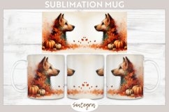 Fall Dog Animal v4 Mug Wrap Sublimation Product Image 1