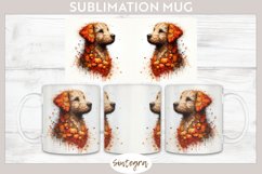 Fall Dog Animal v5 Mug Wrap Sublimation Product Image 1