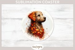 Fall Dog Animal v5 Round Coaster Sublimation Product Image 1