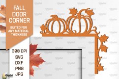 Fall Door Corners LaserCut Bundle. Fall Door Trims SVG Product Image 2