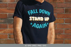 Fall Down Stand Up Again SVG Product Image 1