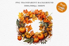Fall Dried Flowers Wreath Clipart Thanksgiving Autumn PNG Scrapbooking october September halloween cute decor autumn cottage core graphics digital orange watercolor Fall Dried Flowers Wreath clipart, autumn png, house decor, cottage core, junk journaling
