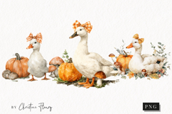 Fall Duck Clipart | Fall PNG Product Image 1